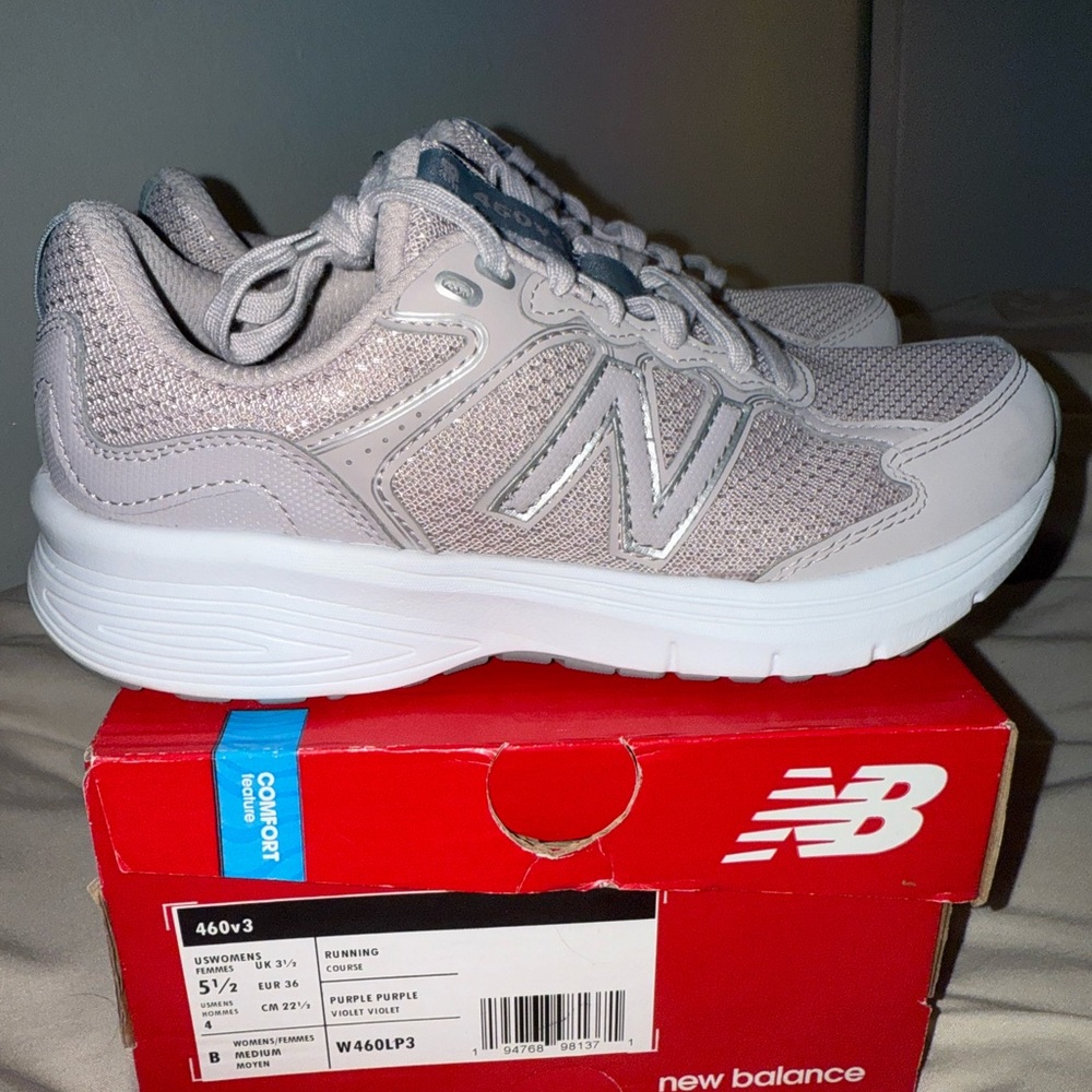 New Balance Light Gray Athletic Shoes